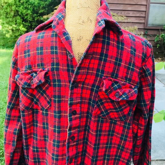 Vtg Kingsport flannel shirt size M - Picture 2 of 8